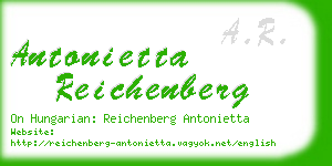 antonietta reichenberg business card